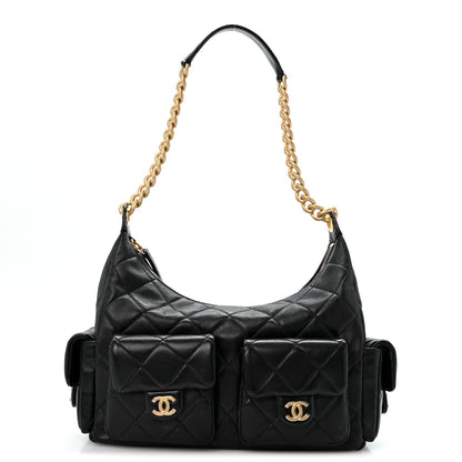 Quilted Lambskin Hobo Bag