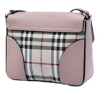 Dickens Crossbody Bag Leather with Horseferry Check Canvas Small