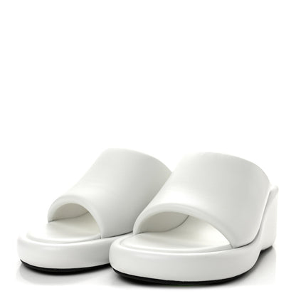Balenciaga Smooth Nappa Women's Rise Wedge Sandals 37 White Black