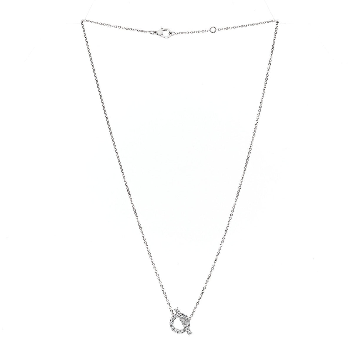 18K White Gold Diamond Finesse Pendant Necklace