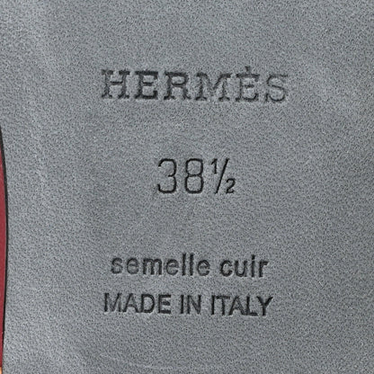 Hermes Nappa Women's Jolly Ballet Flats 38.5 Rouge H Naturel