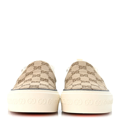 Gucci Canvas Women's GG Monogram 1977 Tennis Slip On Sneakers 35.5 Beige