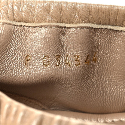 Chanel Laminated Lambskin Quilted Elastic CC Women's Loafers Beige