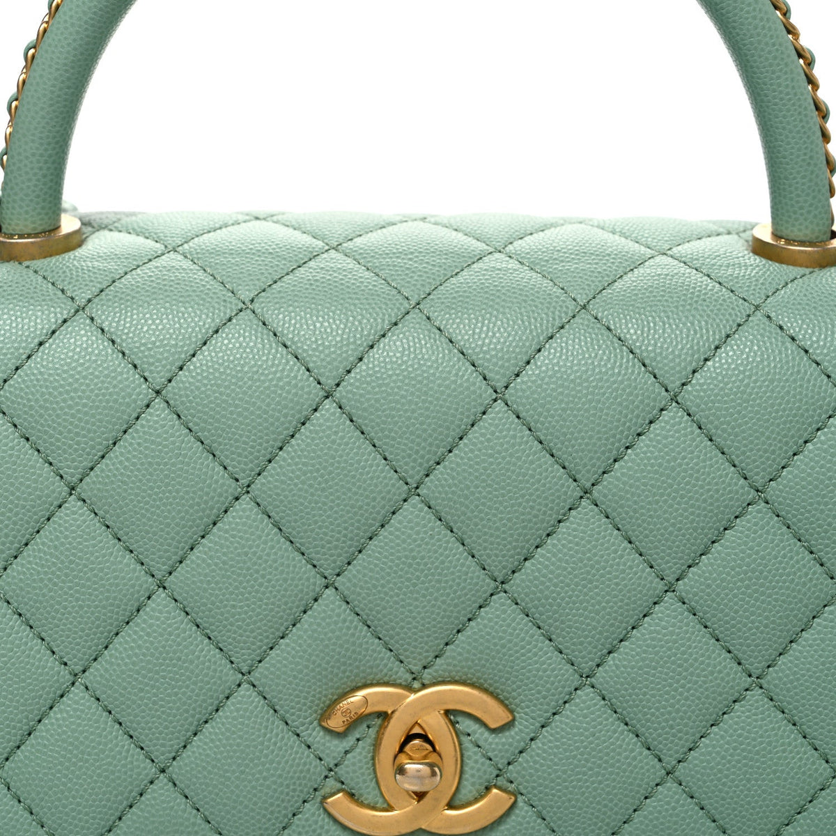 Small Quilted Caviar Flap Shoulder Bag