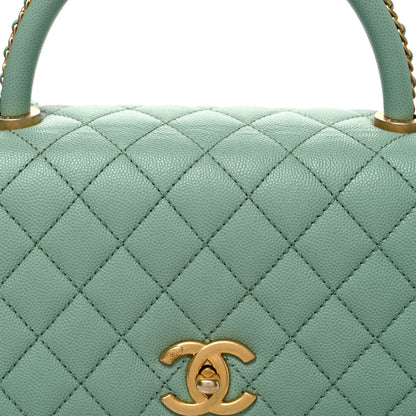 Small Quilted Caviar Flap Shoulder Bag