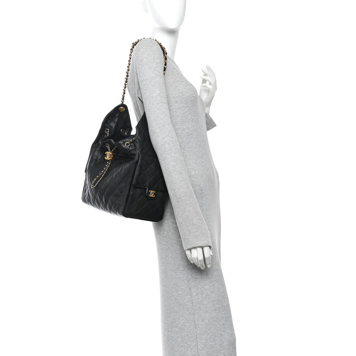 Medium Quilted Caviar Handbag