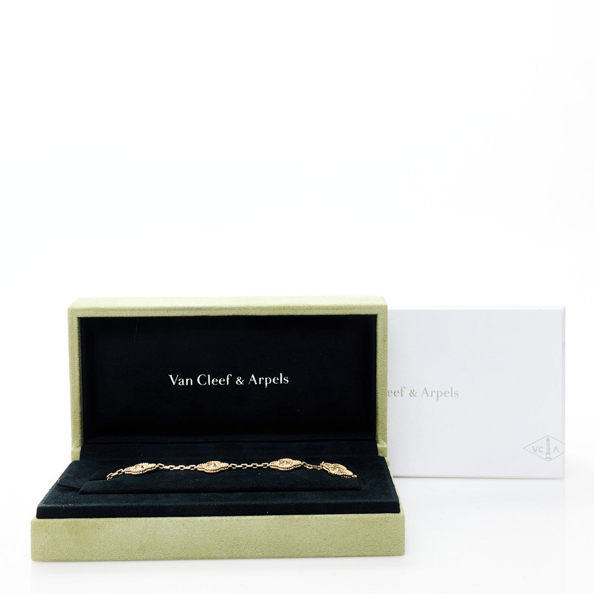 18K Yellow Gold 5 Motifs Vintage Alhambra Bracelet
