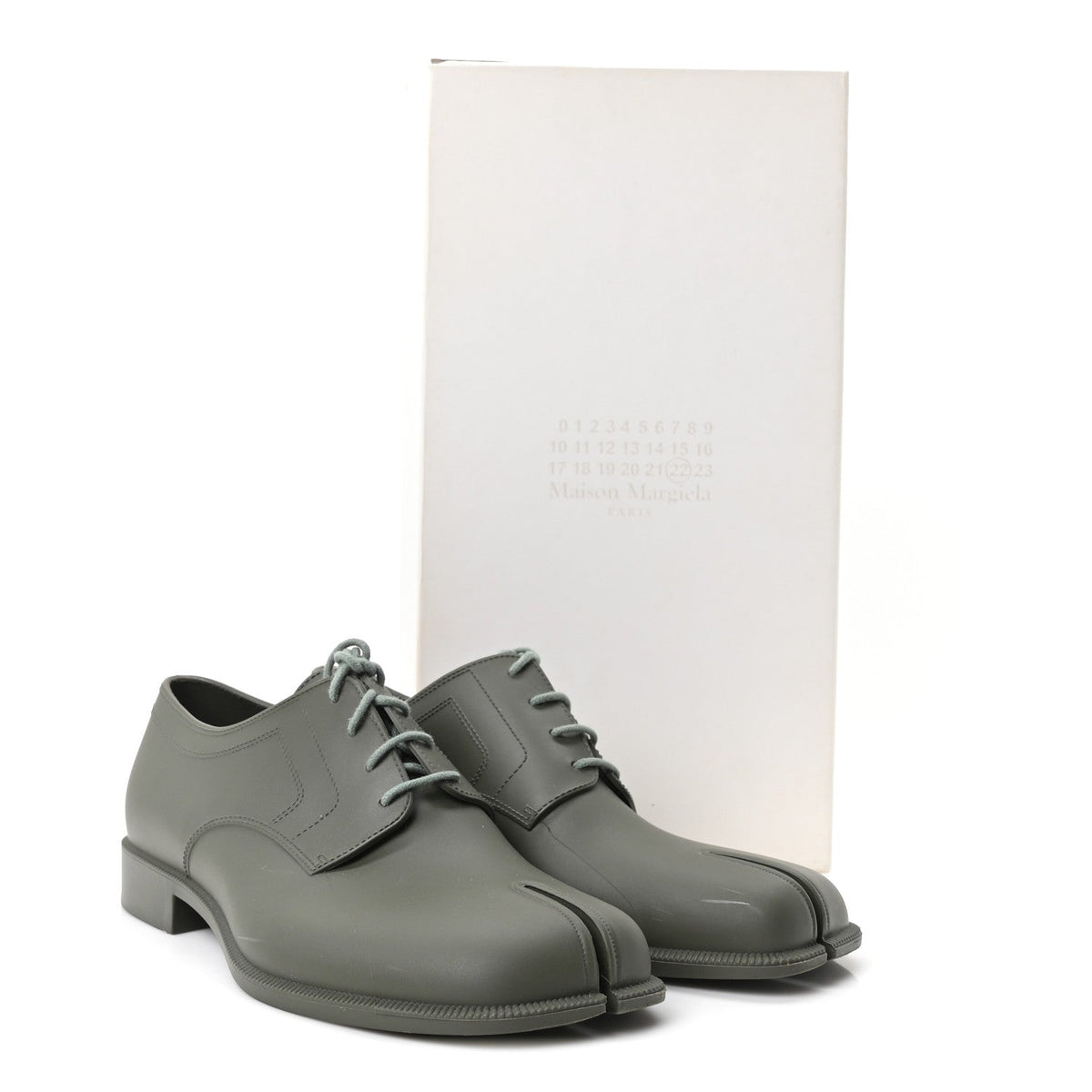 Maison Margiela PVC Tabi Lace-Ups Derby 41 Green