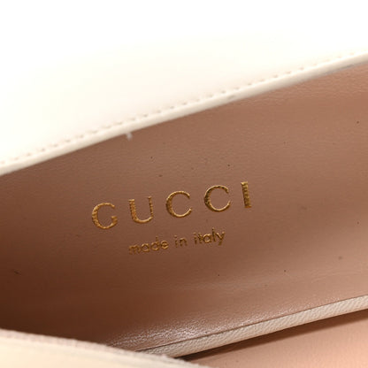 Gucci Calfskin Leather Women's Blondie Pumps 40.5 Mystic White