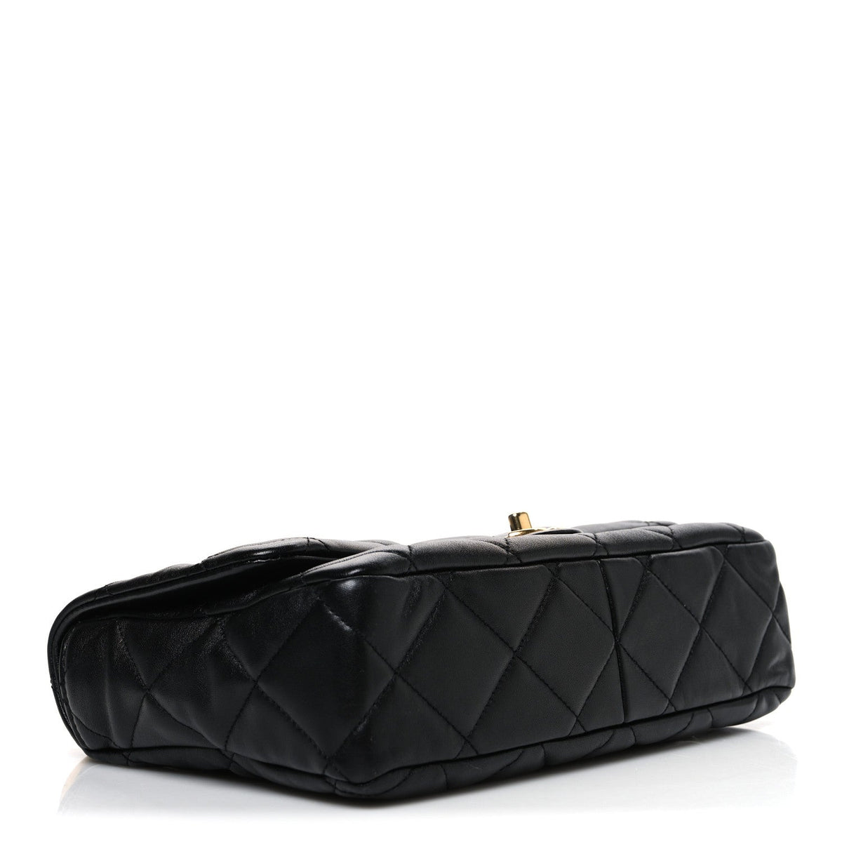 Large Quilted Lambskin Flap Shoulder Bag