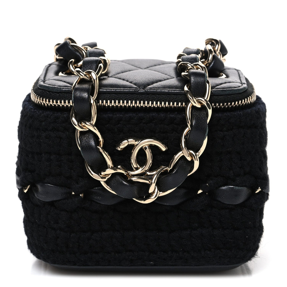 Mini Quilted Lambskin Handbag - Black