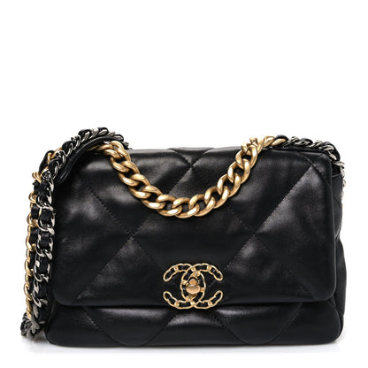 Medium Quilted Lambskin Flap Shoulder Bag