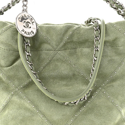Mini Quilted Suede Handbag