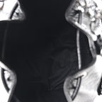 Off-White Calfskin Dumbo B Chain Pocket Bucket Bag Black