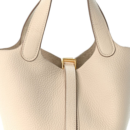 Taurillon Clemence Picotin Lock 18 Pm Cr Handbag
