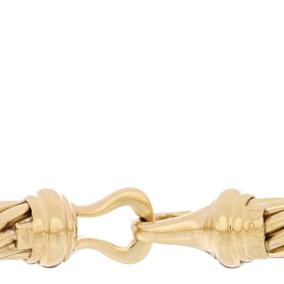 14K Yellow Gold 7mm Buckle Cable Bracelet