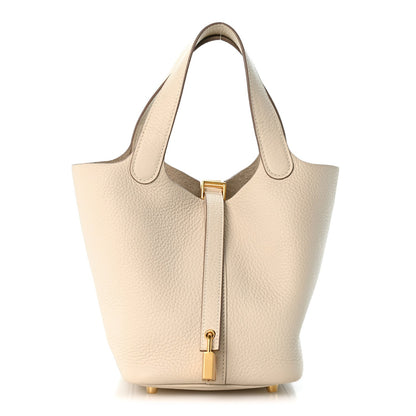 Taurillon Clemence Picotin Lock 18 Pm Cr Handbag