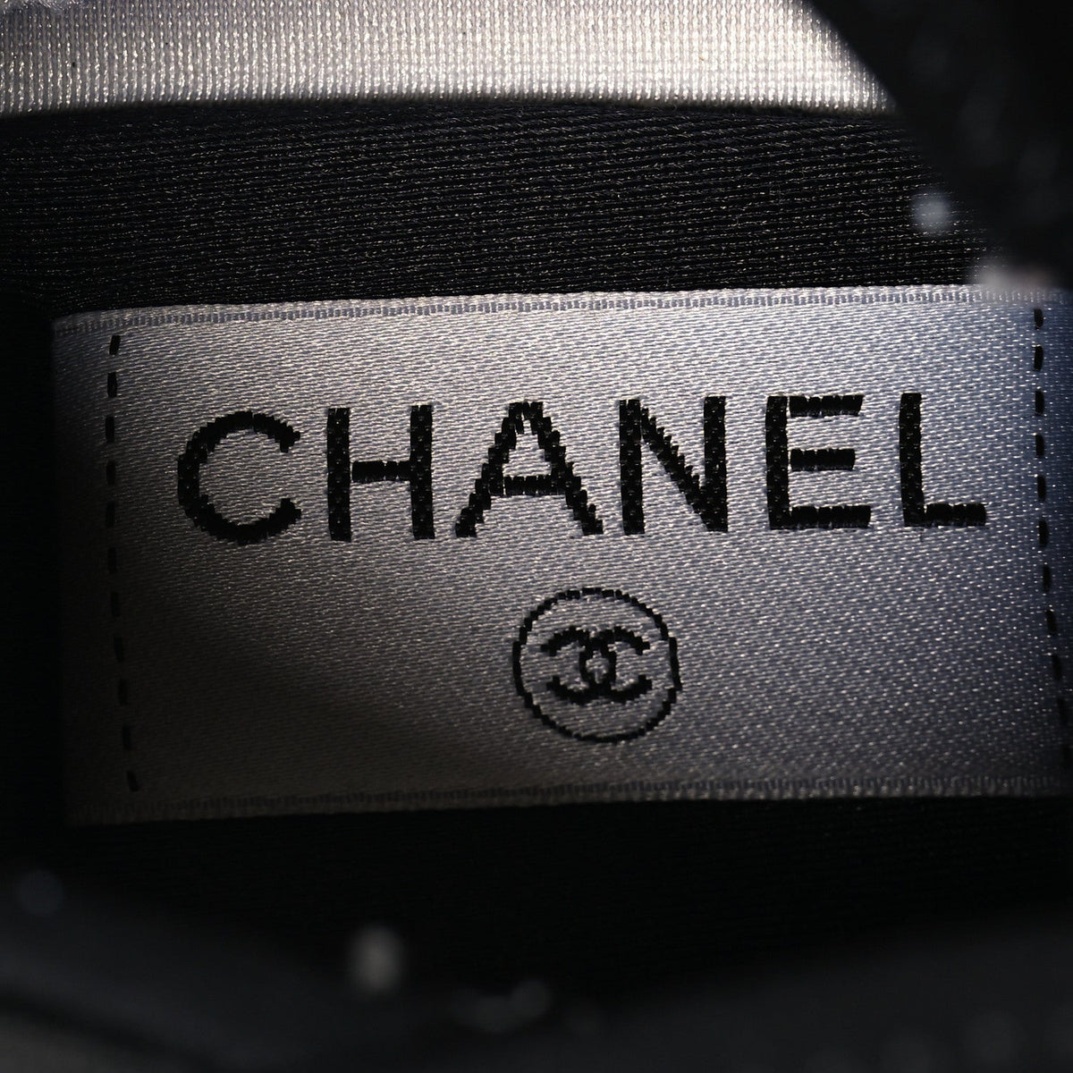Chanel Velvet Calfskin Mixed Fibers Women's CC Sneakers 36 Black
