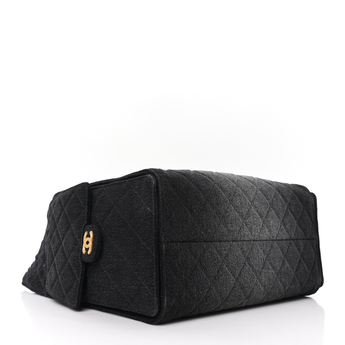 Chanel Washed Denim Quilted Medium Chanel 25 Handbag Black