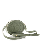 Celine Smooth Calfskin Cuir Small Triomphe Oval Bag Sage