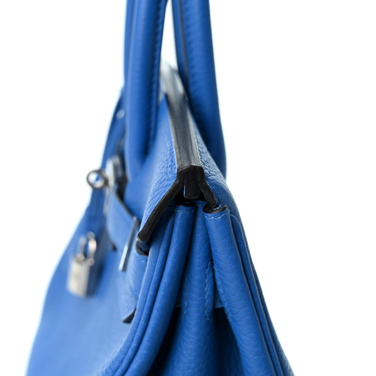 Hermes Taurillon Clemence Verso Birkin 30 Bleu Zellige Bleu Paradis