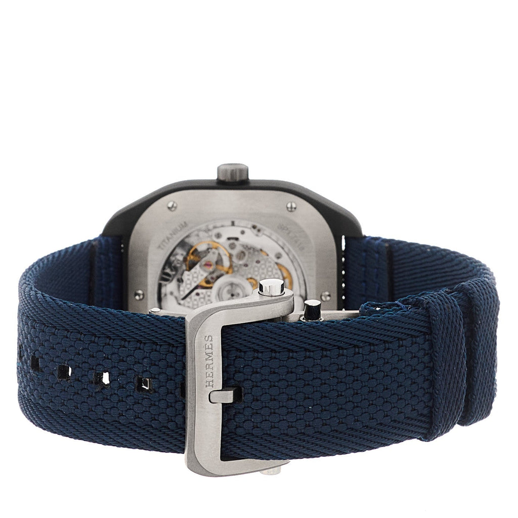 Hermes Titanium Nylon 39mm H08 Automatic Watch Bleu Marine