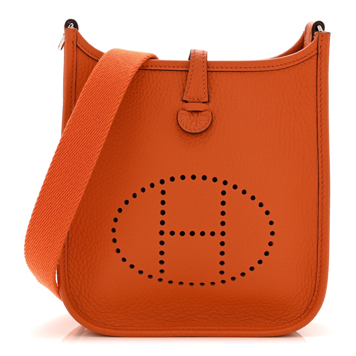 Taurillon Clemence Evelyne Tpm Orange Handbag