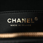 Chanel Lambskin Quilted Large CC In Love Heart Bag Black