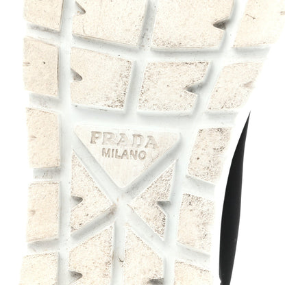 Prada Re-Nylon Gabardine Women's Triangle Logo Double Wheel 50mm Sneakers 38.5 Black