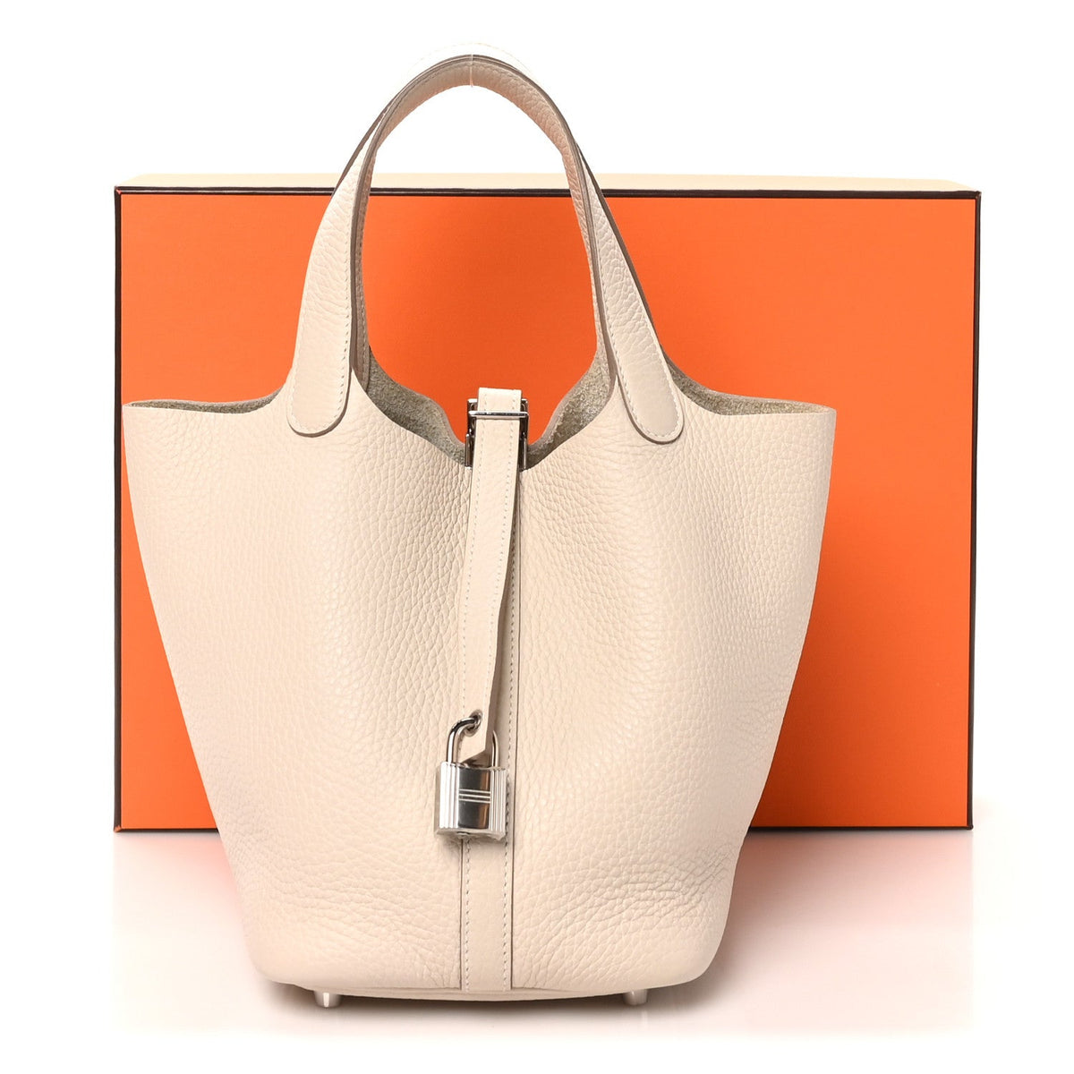 Taurillon Clemence Picotin Lock 18 Pm Cr Handbag