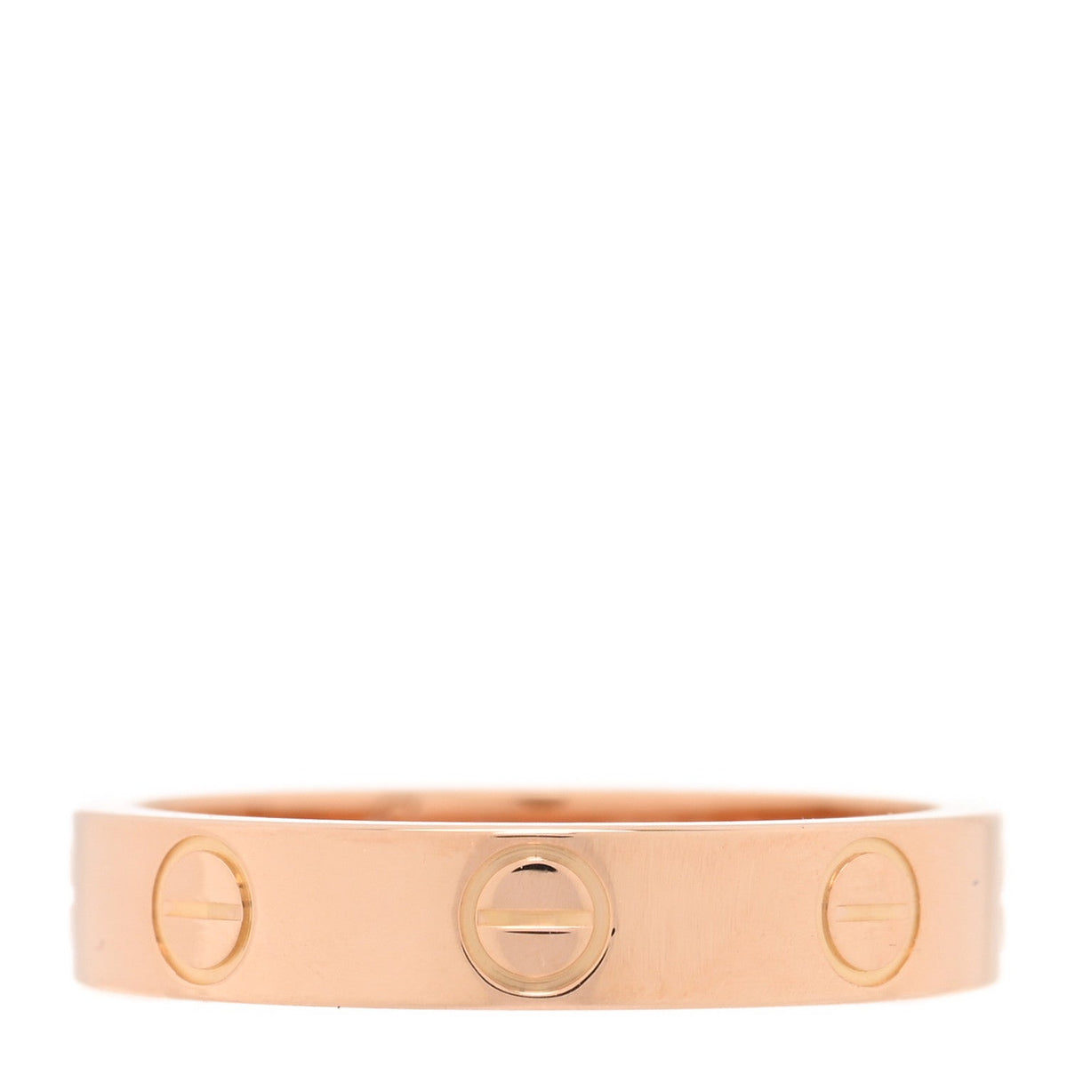 18K Pink Gold 3.5mm LOVE Wedding Band Ring 50 5.25