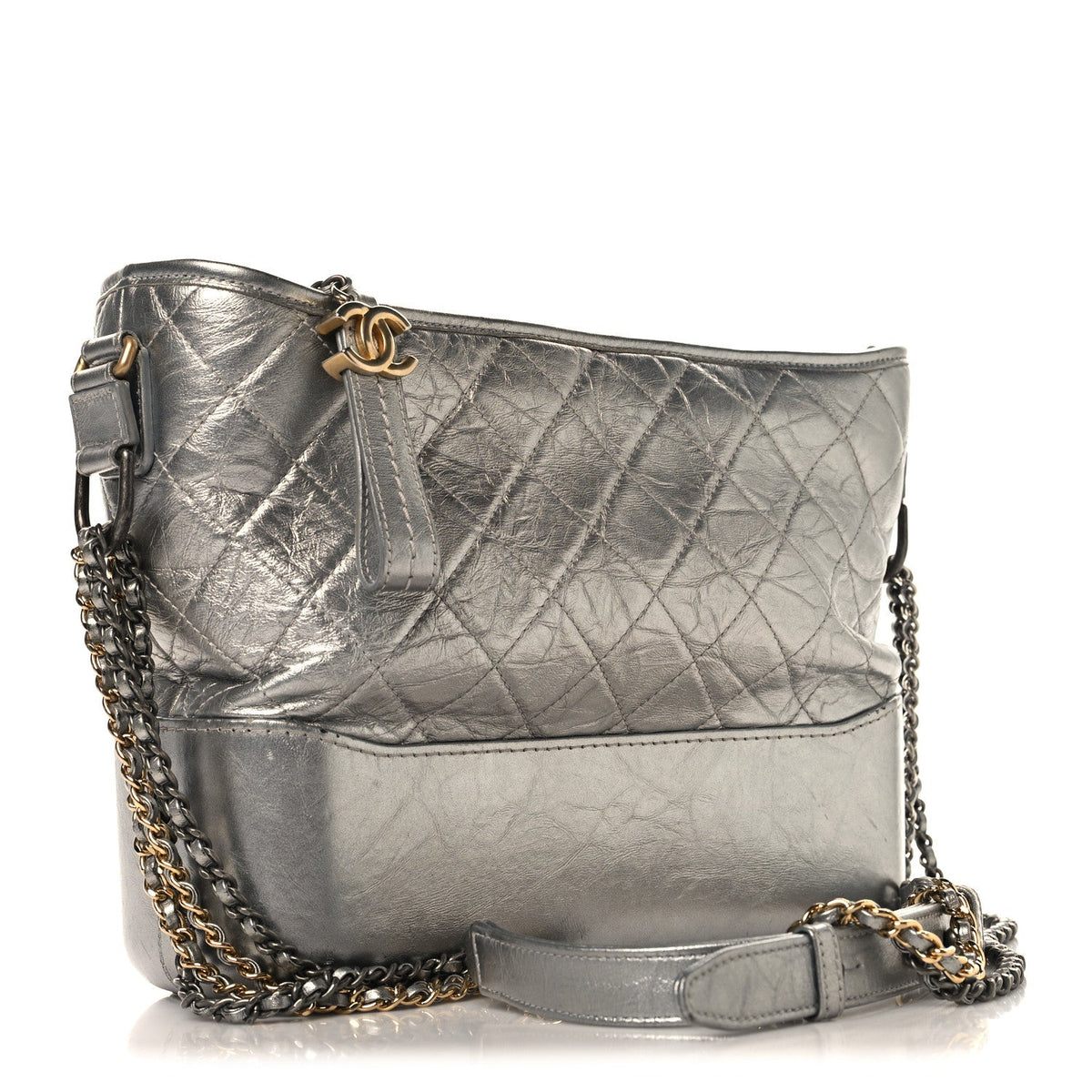Medium Quilted Lambskin Hobo Bag