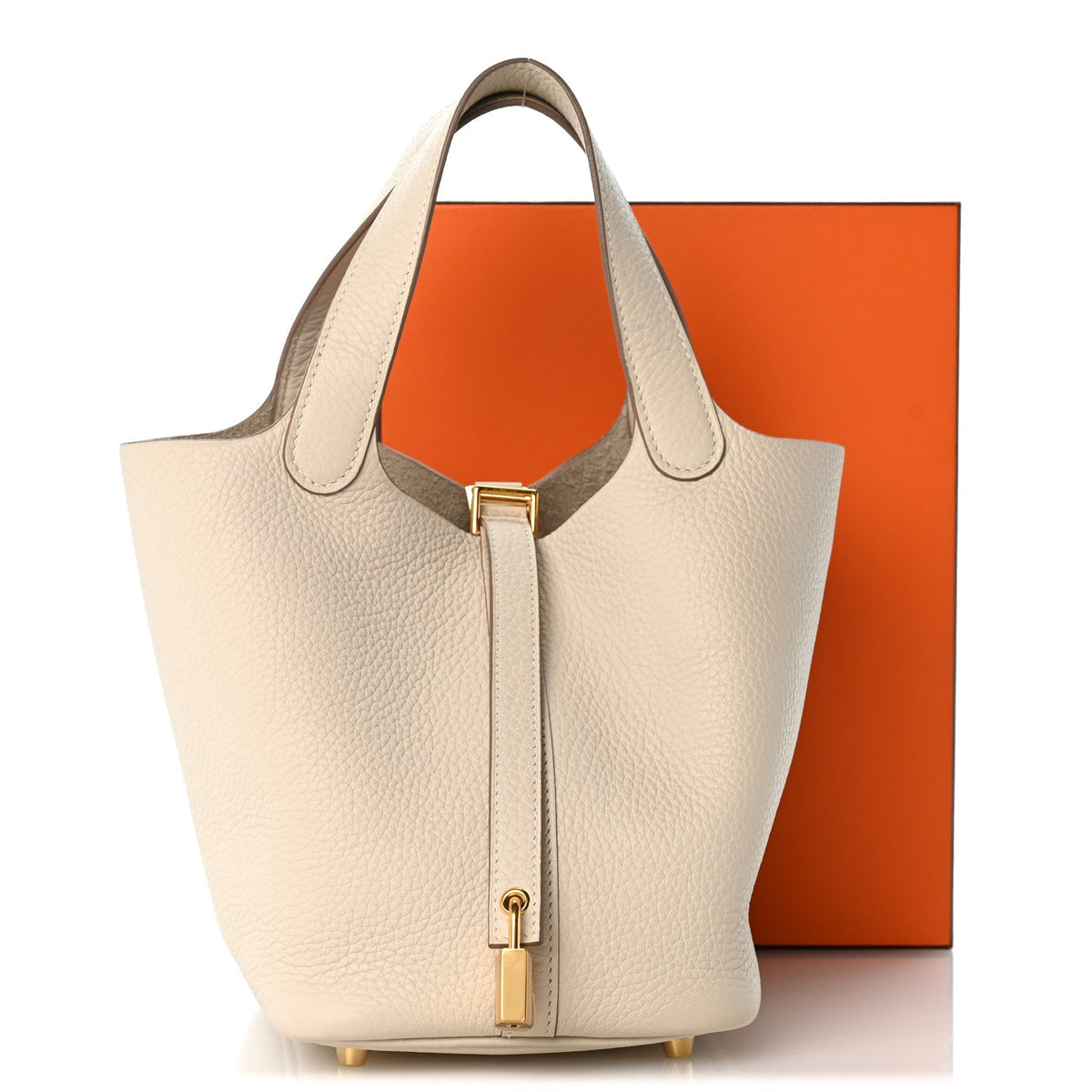 Taurillon Clemence Picotin Lock 18 Pm Cr Handbag