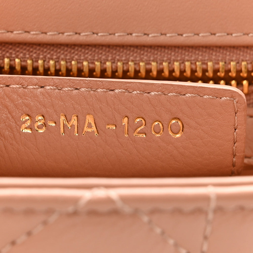 Christian Dior Calfskin Cannage Small Caro Bag Rose De Vents