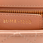 Christian Dior Calfskin Cannage Small Caro Bag Rose De Vents