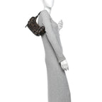 Miu Miu Distressed Nappa Pocket Bag Sand Coffee