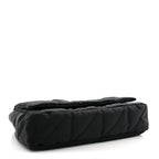 Saint Laurent Satin Patchwork Monogram Medium Jamie Bag Black