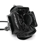 Off-White Calfskin Dumbo B Chain Pocket Bucket Bag Black