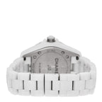 Chanel Stainless Steel Ceramic Diamond 33mm J12 Watch White