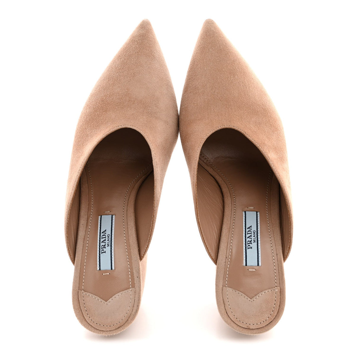 Prada Suede Pointed Toe Women's Mules 36 Dark Rose