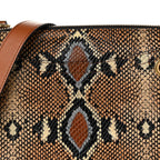 Chloe Calfskin Snakeskin Embossed Small Roy Bag Multicolor