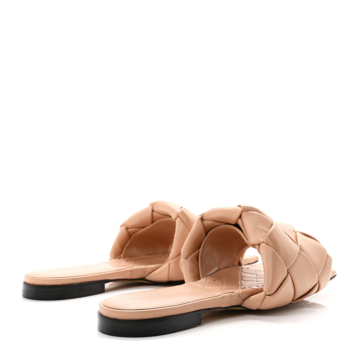 Bottega Veneta Nappa Maxi Intrecciato Lido Women's Flat Sandals Tan
