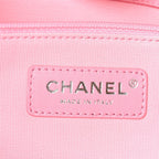 Chanel Canvas Calfskin Striped Large Deauville Tote Pink Blue