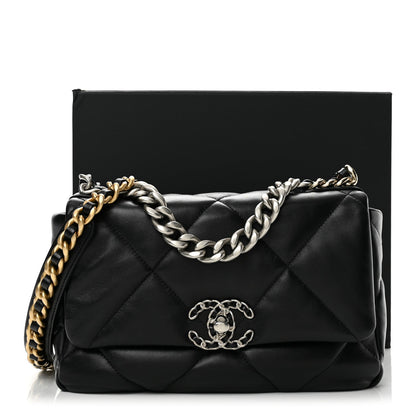 Medium Quilted Lambskin Flap Shoulder Bag
