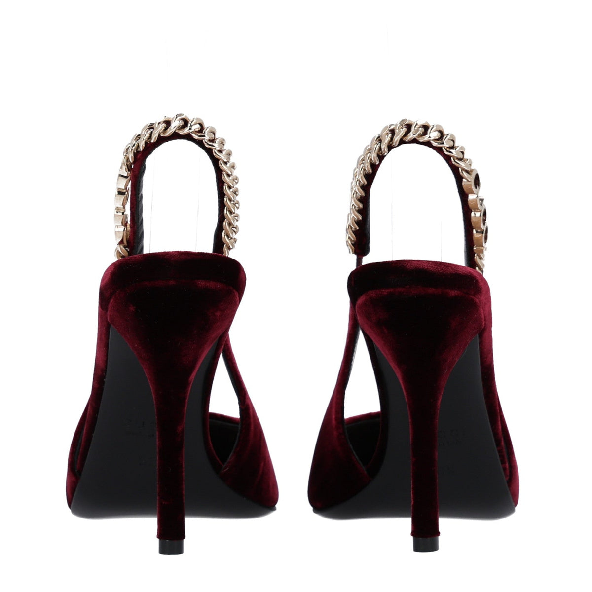 Gucci Velvet Crystal Nappa Women's Charlotte Slingback Pumps 36.5 New Vineyard