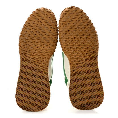 Hermes Nappa Suede Goatskin Jet Men's Sneakers White Vert Jungle