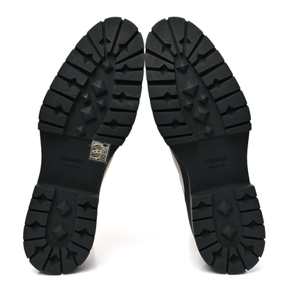 Hermes Goatskin Quilted Women's Fuji Boots 37 Black