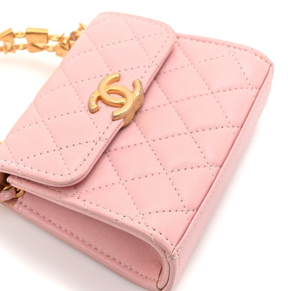 Mini Quilted Lambskin Flap Shoulder Bag