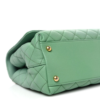 Small Quilted Caviar Flap Shoulder Bag