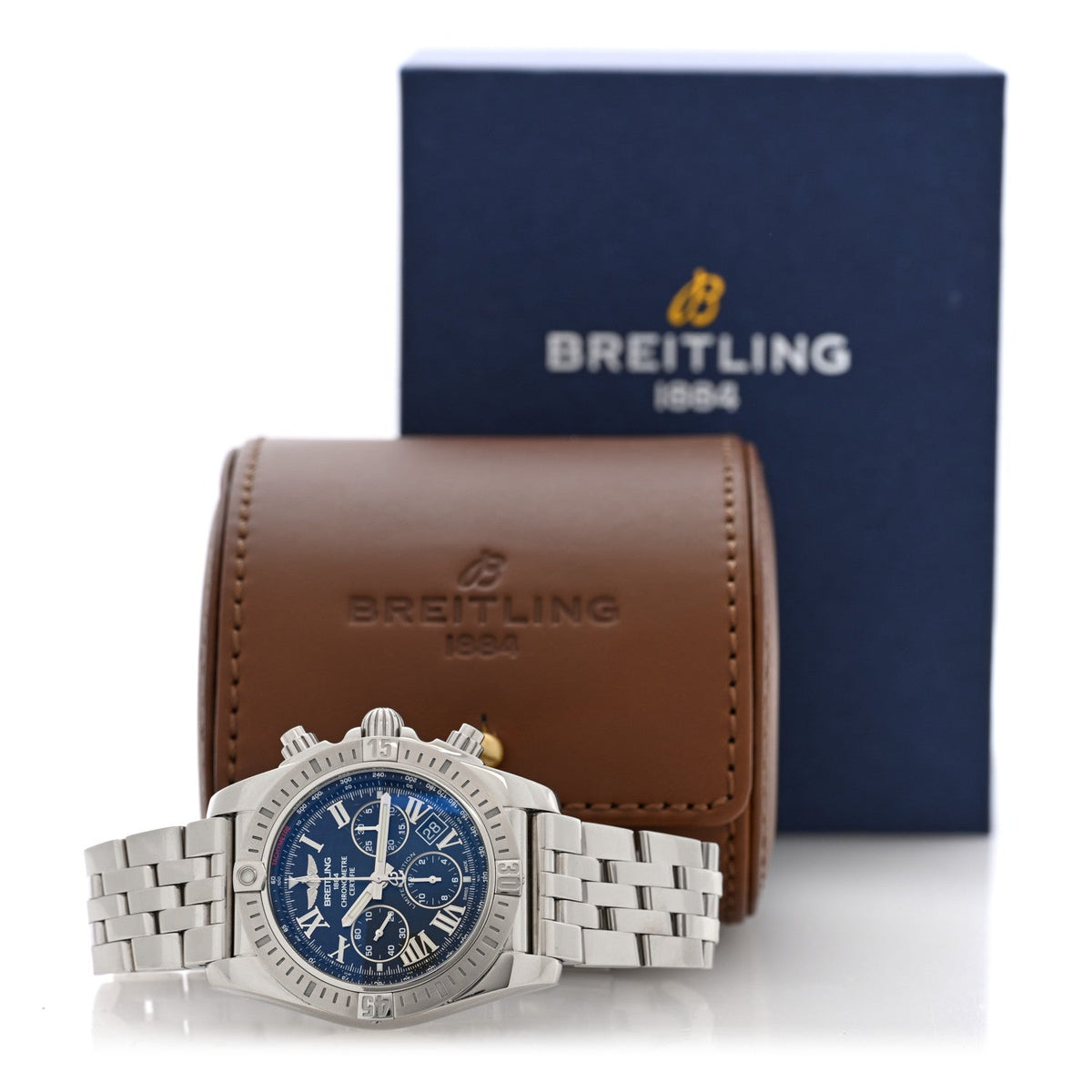 Breitling Stainless Steel 44mm Chronomat Airborne Watch Black AB0115